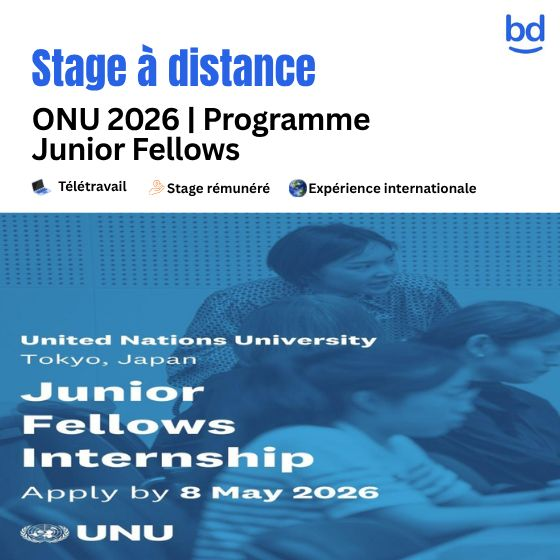 Stage ONU 2026 | Programme Junior Fellows à Tokyo