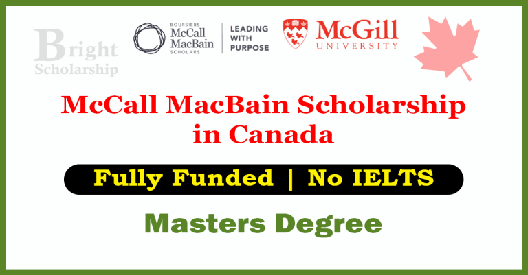 McCall MacBain Scholarship 2024-25 in Canada (Fully Funded)