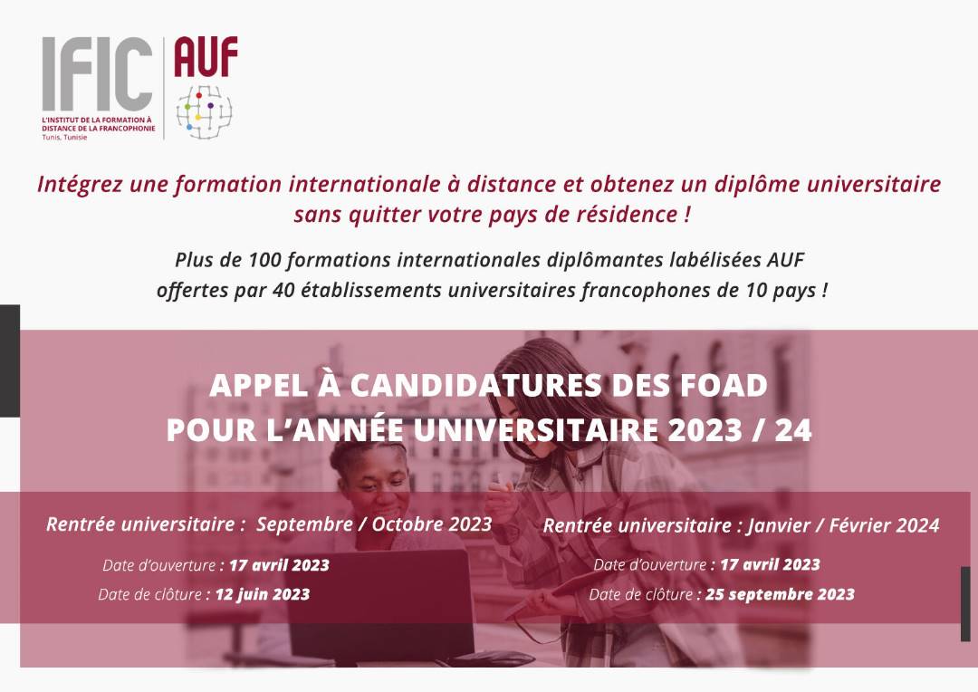 Appel à candidatures l Formations à distance