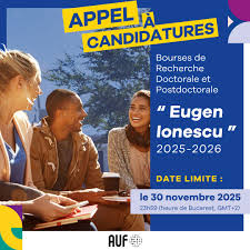 BOURSES DE RECHERCHE DOCTORALE ET POSTDOCTORALE « EUGEN IONESCU » 2025-2026