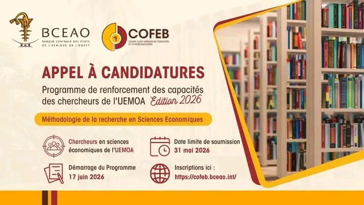 Programme de Renforcement des Capacités des Chercheur.e.s de l'UEMOA en Méthodologie de la Recherche en Sciences Économiques / Centre Ouest Africain de Formation et d'Etudes Bancaires (COFEB) 